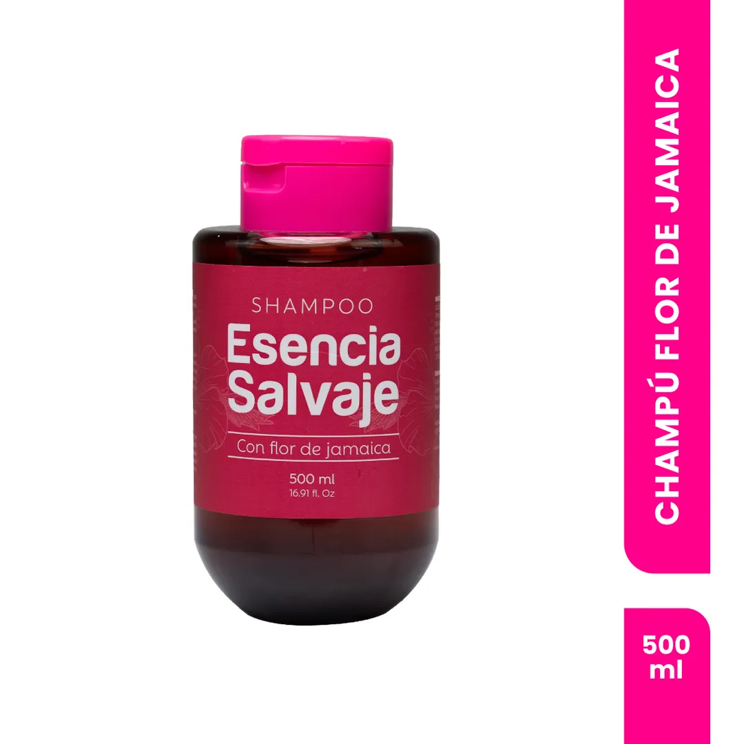 SHAMPOO FLOR DE JAMAICA ESENCIA SALVAJE 500ML FRUTO SALVAJE