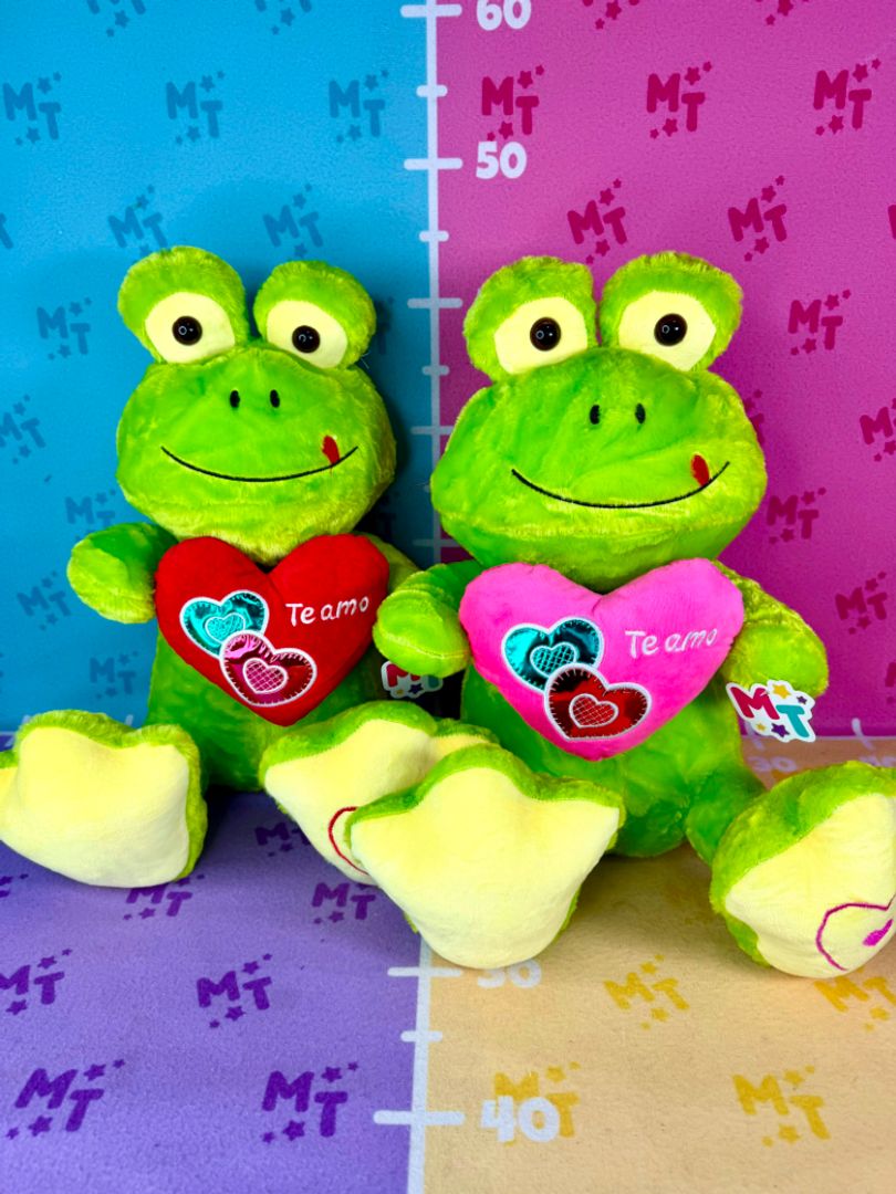 Rana corazón doble Te amo 40cm FP