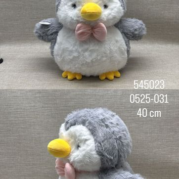 Imagen del producto PINGUINO PELUDITO CON CORBATÍN ROSA 40 CM