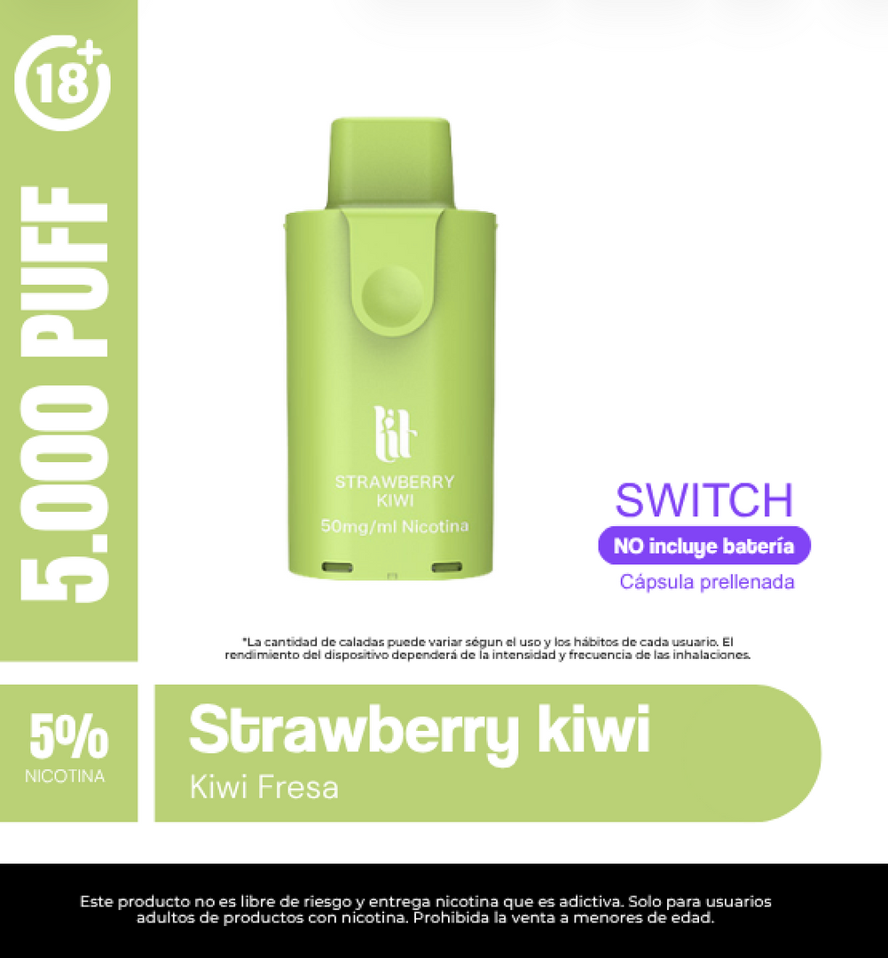 Lit Pod Switch Strawberry Kiwi 5% Nic 5.000 Puffs