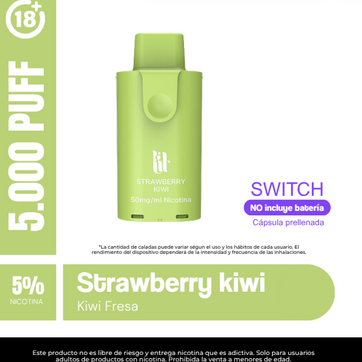 Imagen del producto Lit Pod Switch Strawberry Kiwi 5% Nic 5.000 Puffs