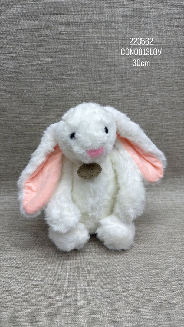 CONEJO BLANCO OREJON 30 CM