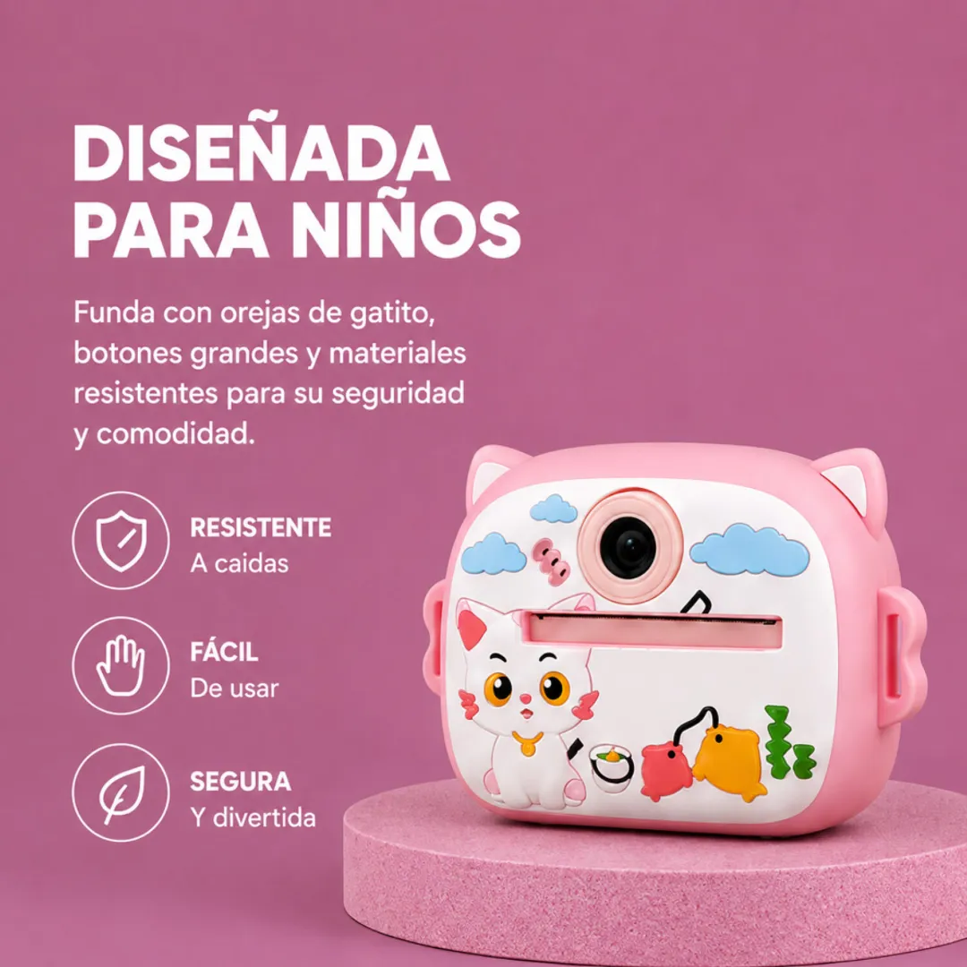 CAMARA DIGITAL INSTANTANEA MINI IMPRESORA TERMICA INFANTIL