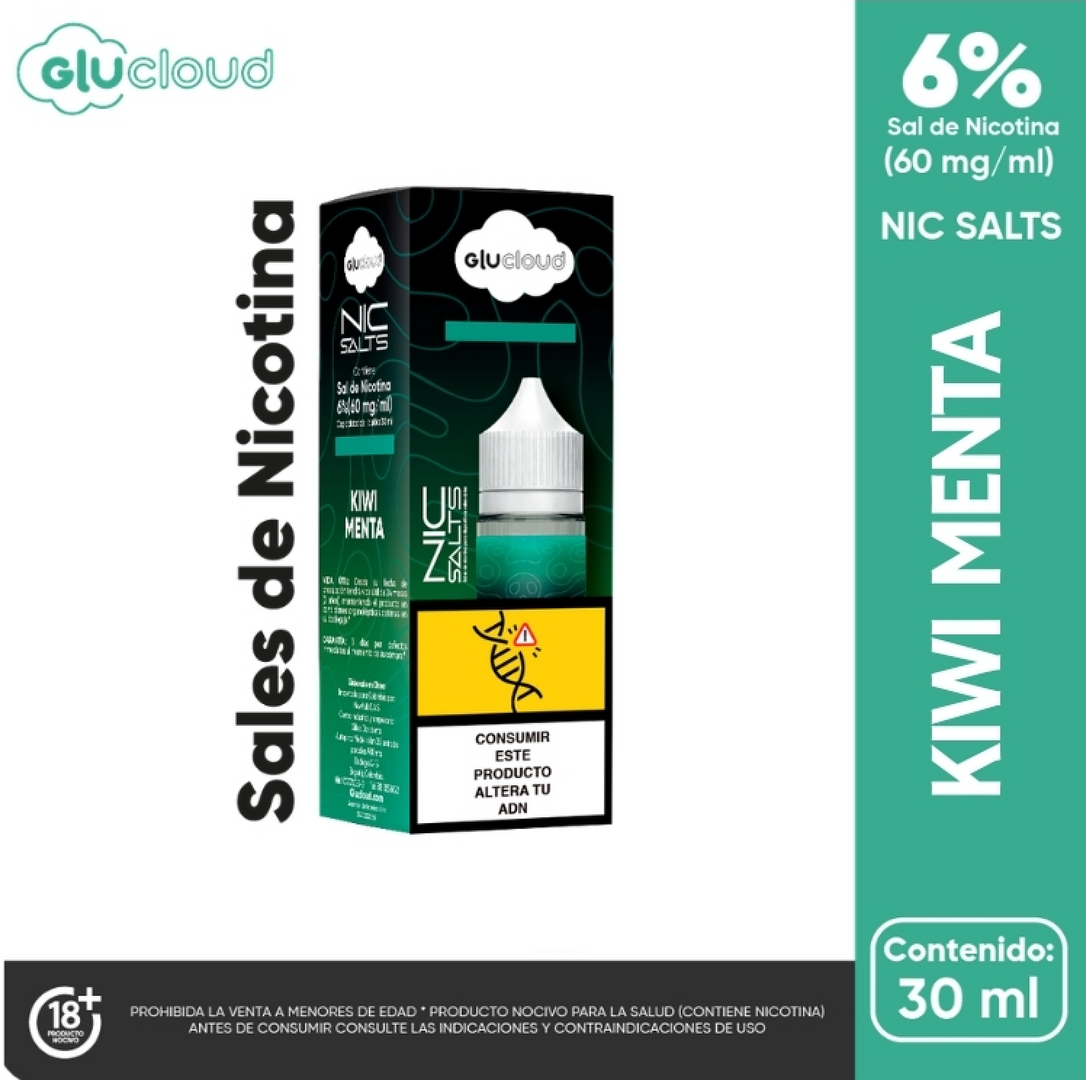 Glucloud E-liquid Esencia Kiwi Menta 5% Nicotina