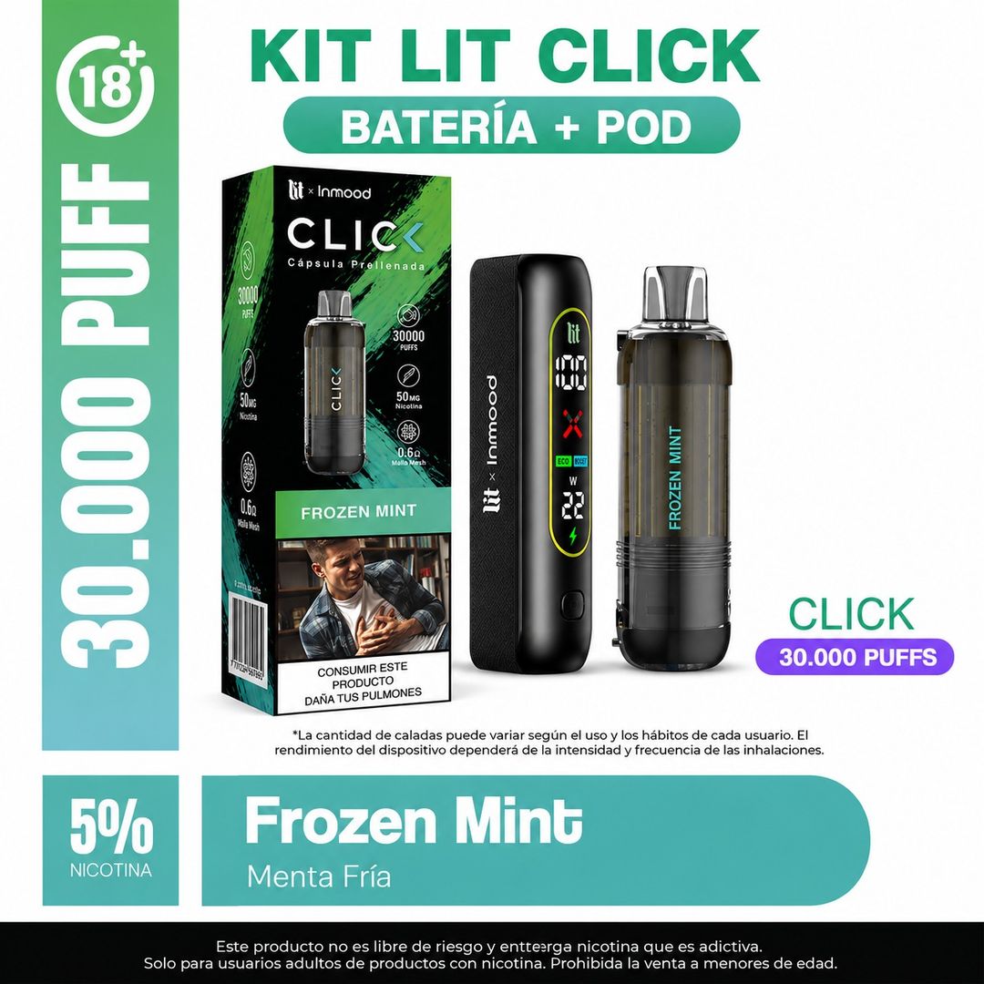 Kit Lit Click Frozen Mint 30.000 Puffs