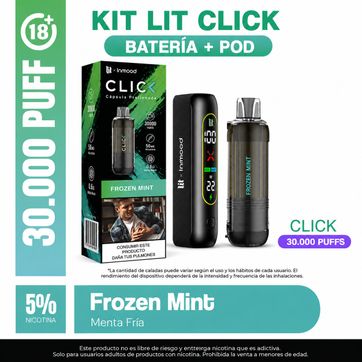Imagen del producto Kit Lit Click Frozen Mint 30.000 Puffs