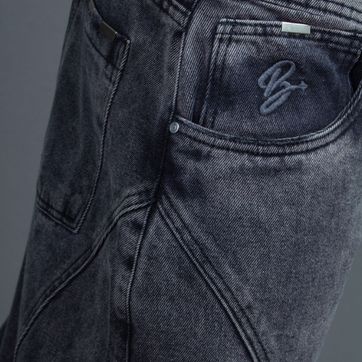 JEANS SUPER BAGGY CORTES GRIS - imagen 4