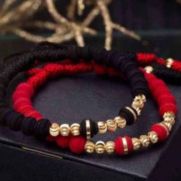 Imagen del producto Par pulseras artesanales balin italiano 4mm y neopreno 6mm