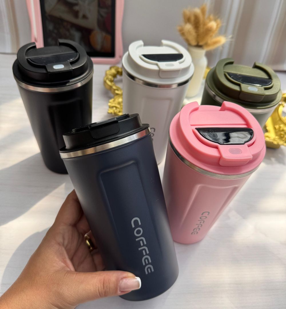 Mug térmico coffee con medición de temperatura 