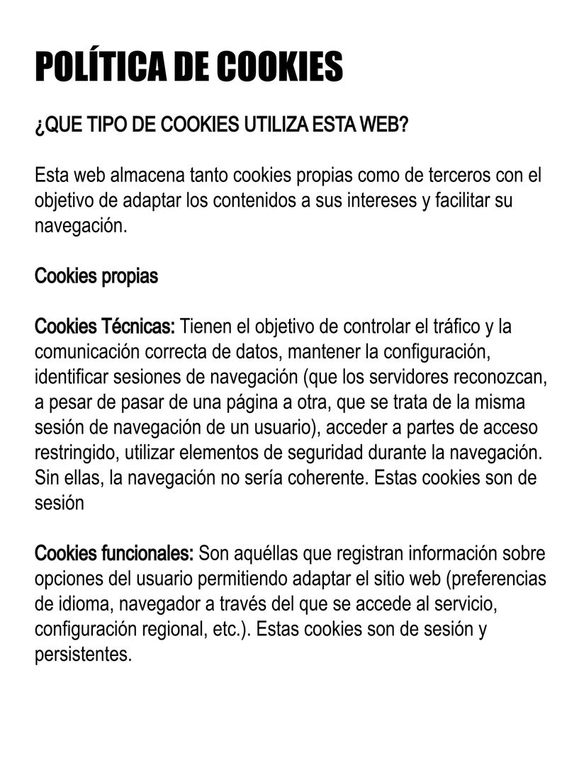 POLITICA DE COOKIES
