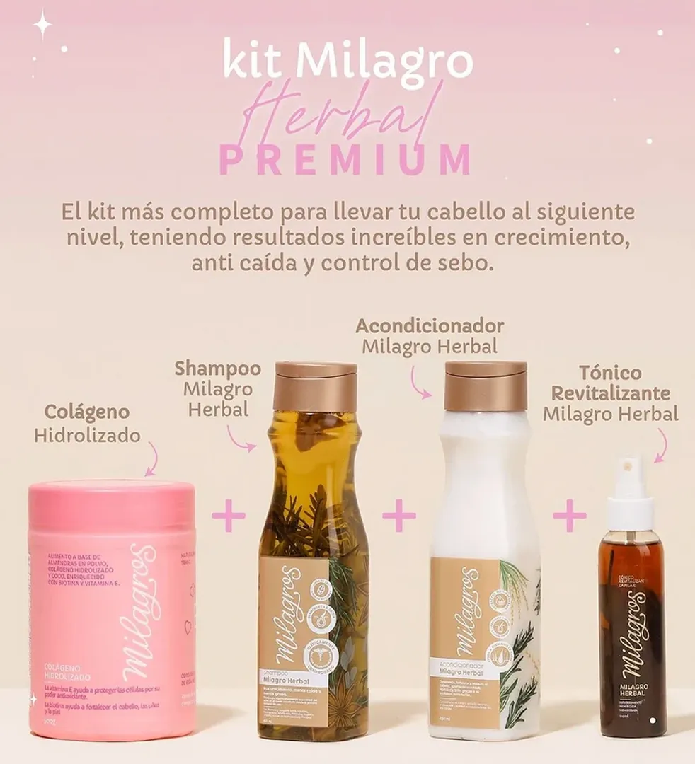 Kit Milagro Herbal Premium