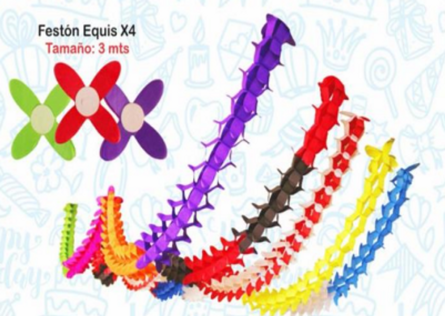 FESTON EQUIS X  4 UNIDADES 3MTS C/U