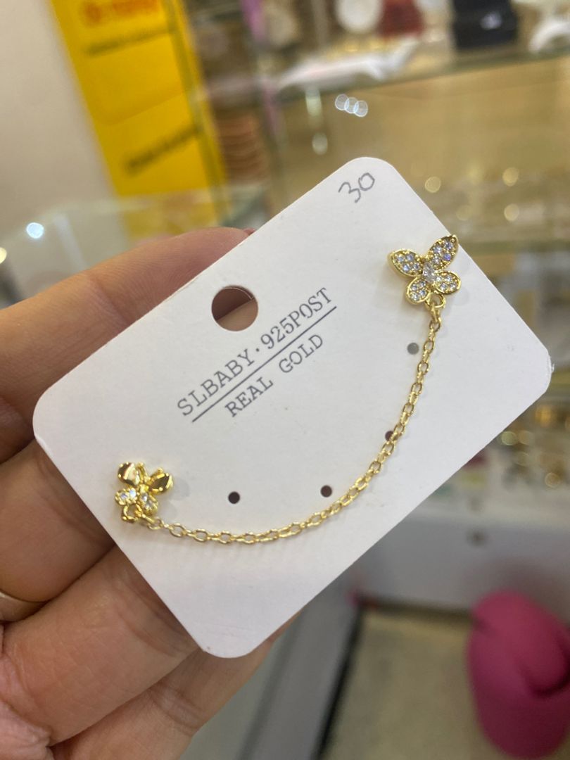 Ear cuff (simuladores) con cadena 