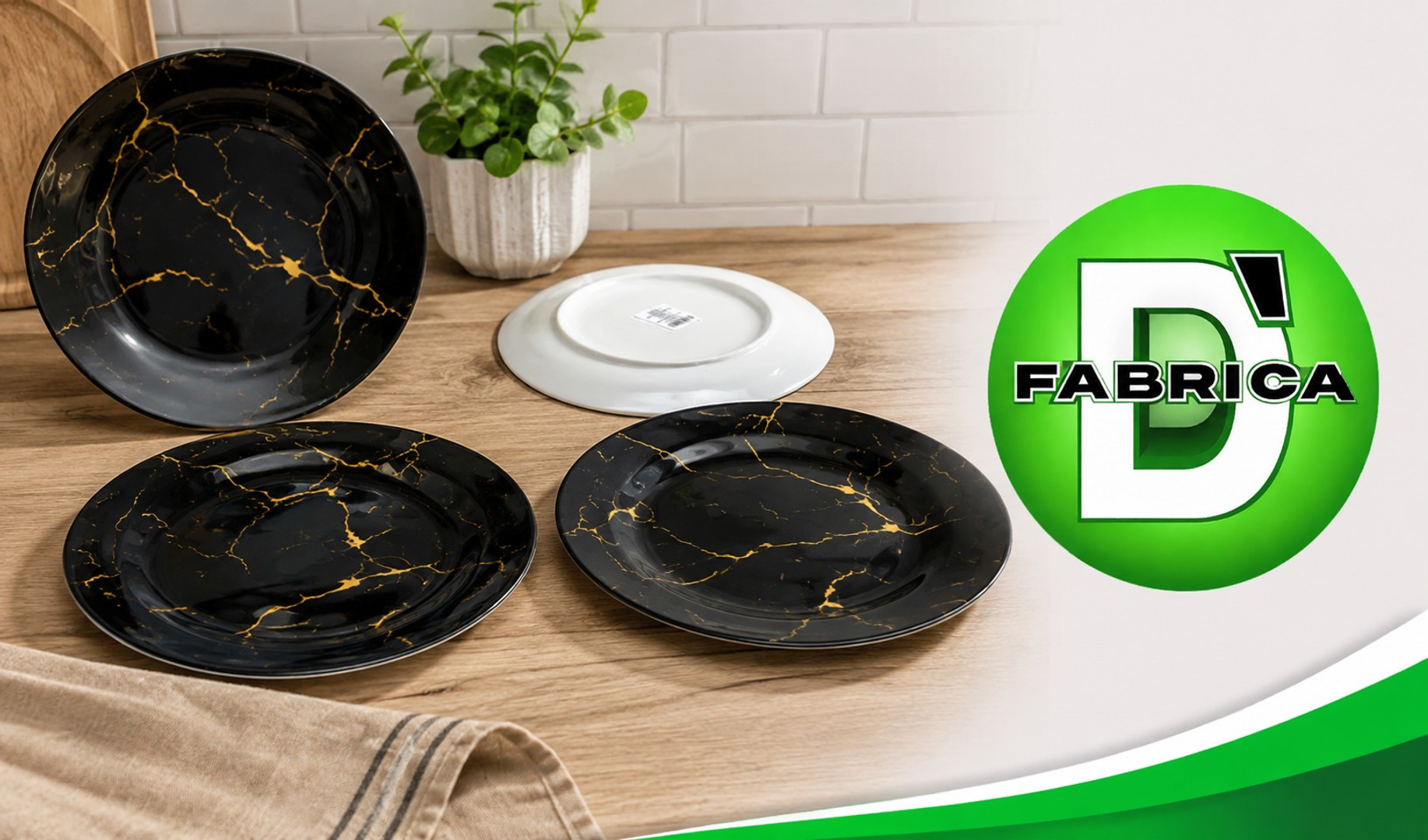 PLATO PANDO #9 DISEÑO "NEGRO"-HAPPY