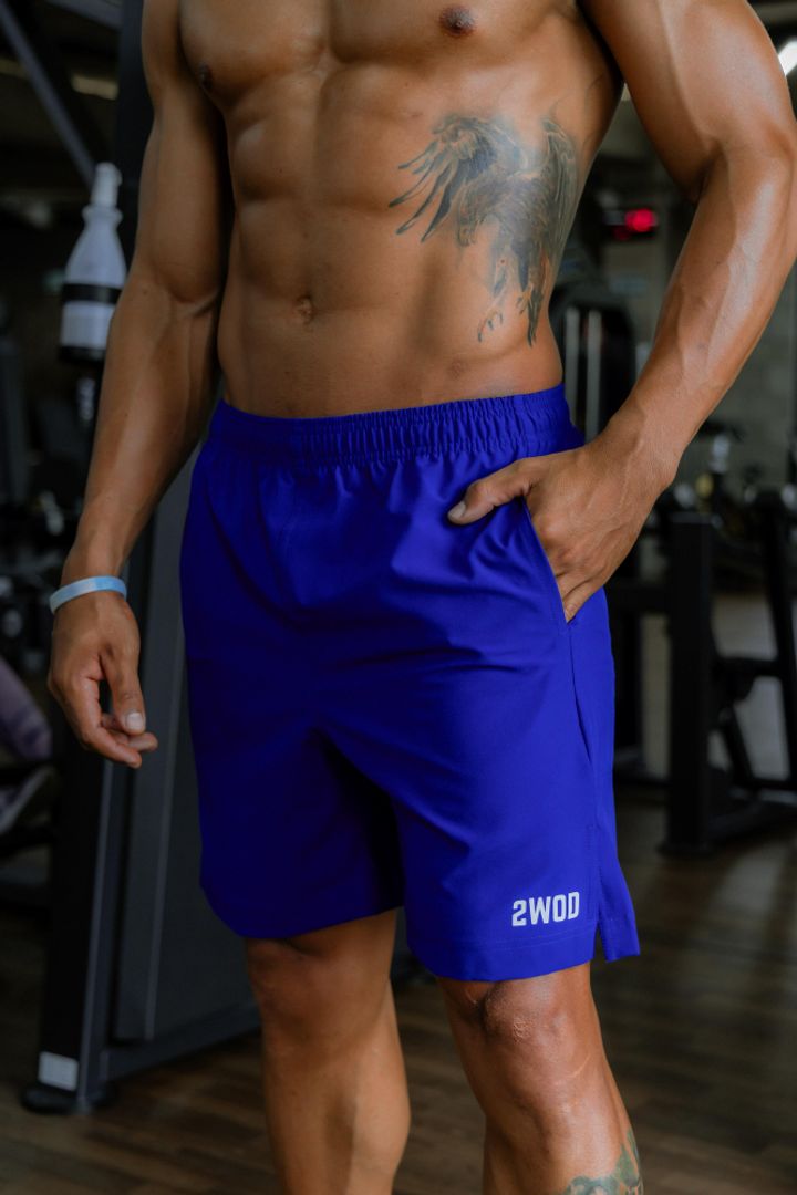 SET MEN CAMISILLA BLANCA + PANT. AZUL REY