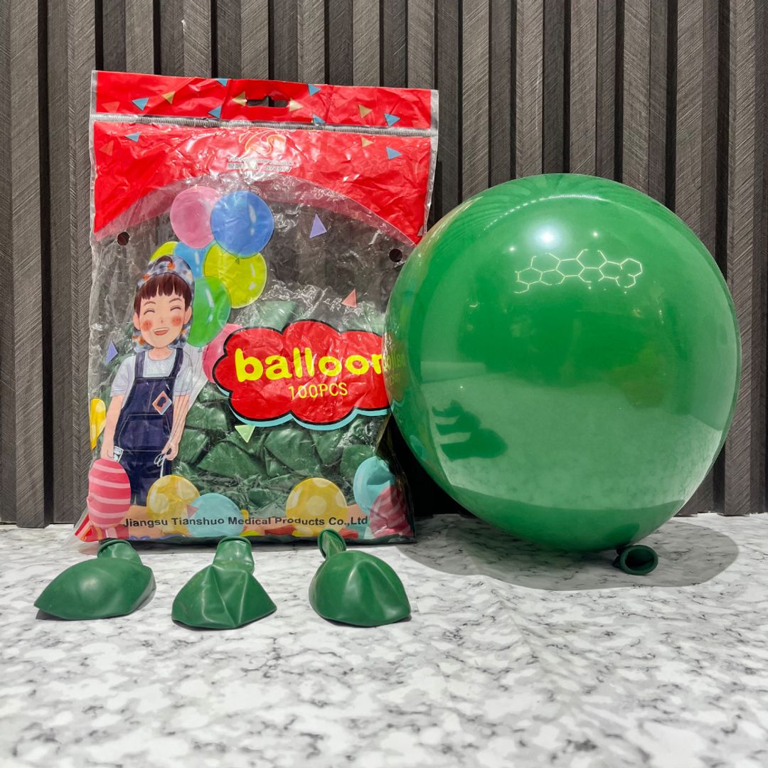 GLOBO R12 x 100 UNIDADES VERDE SELVA FASHION 