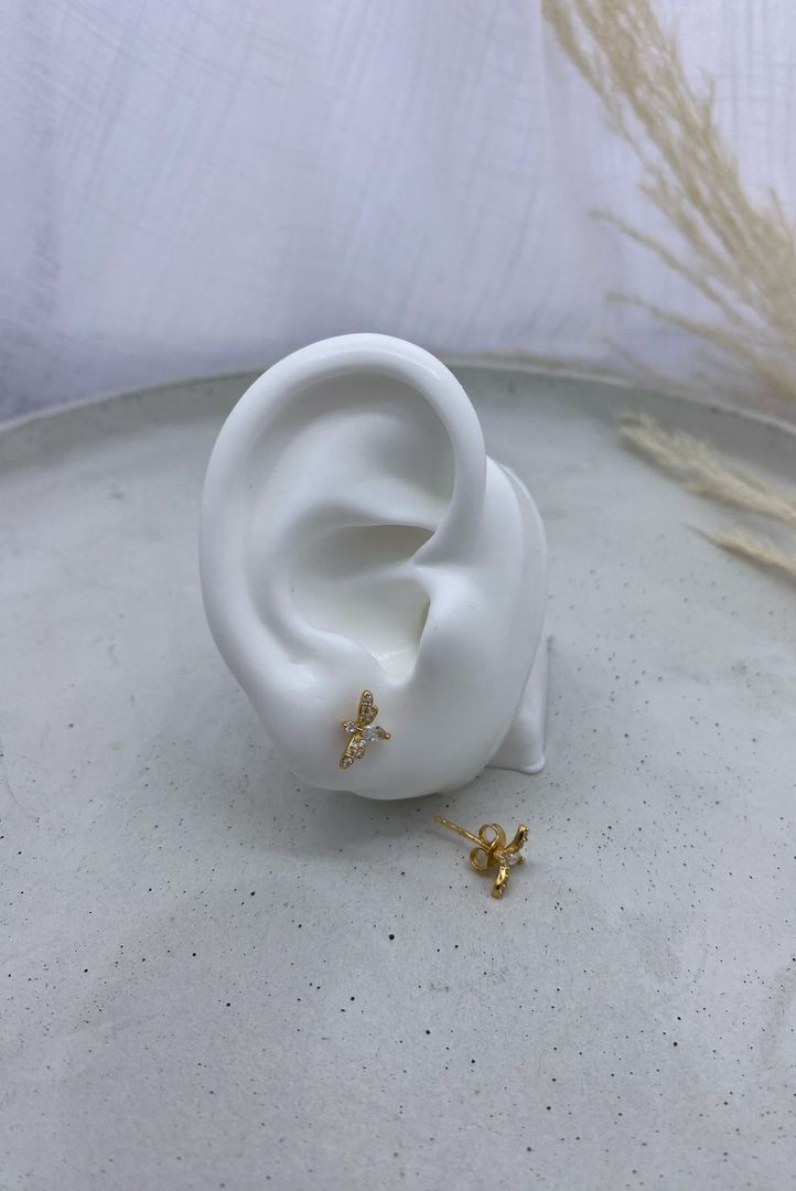 Topo libélula, oro laminado 