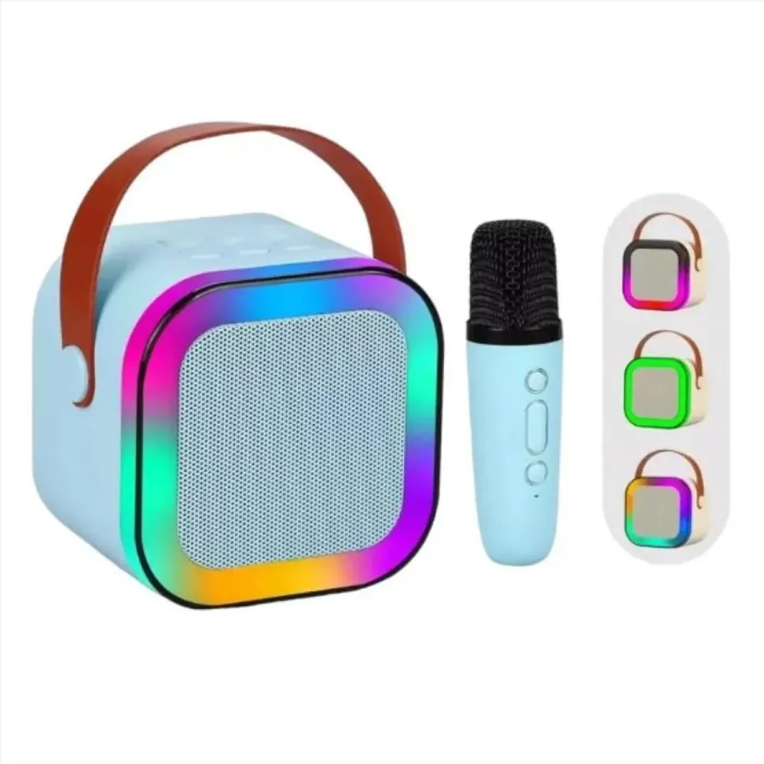 PARLANTE KARAOKE LED INALAMBRICO CON MICROFONO