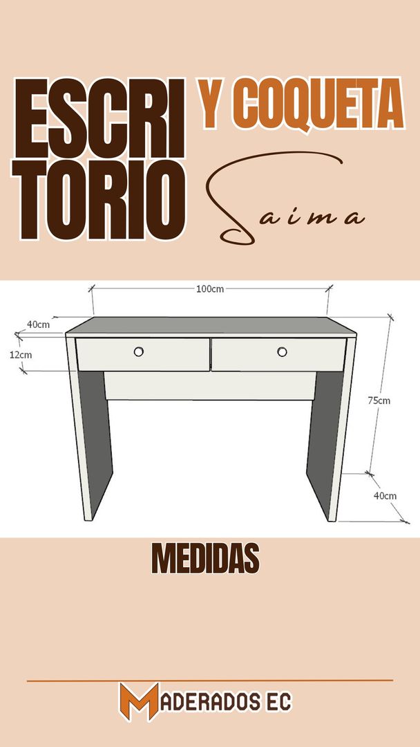 Escritorio y Coqueta Saima