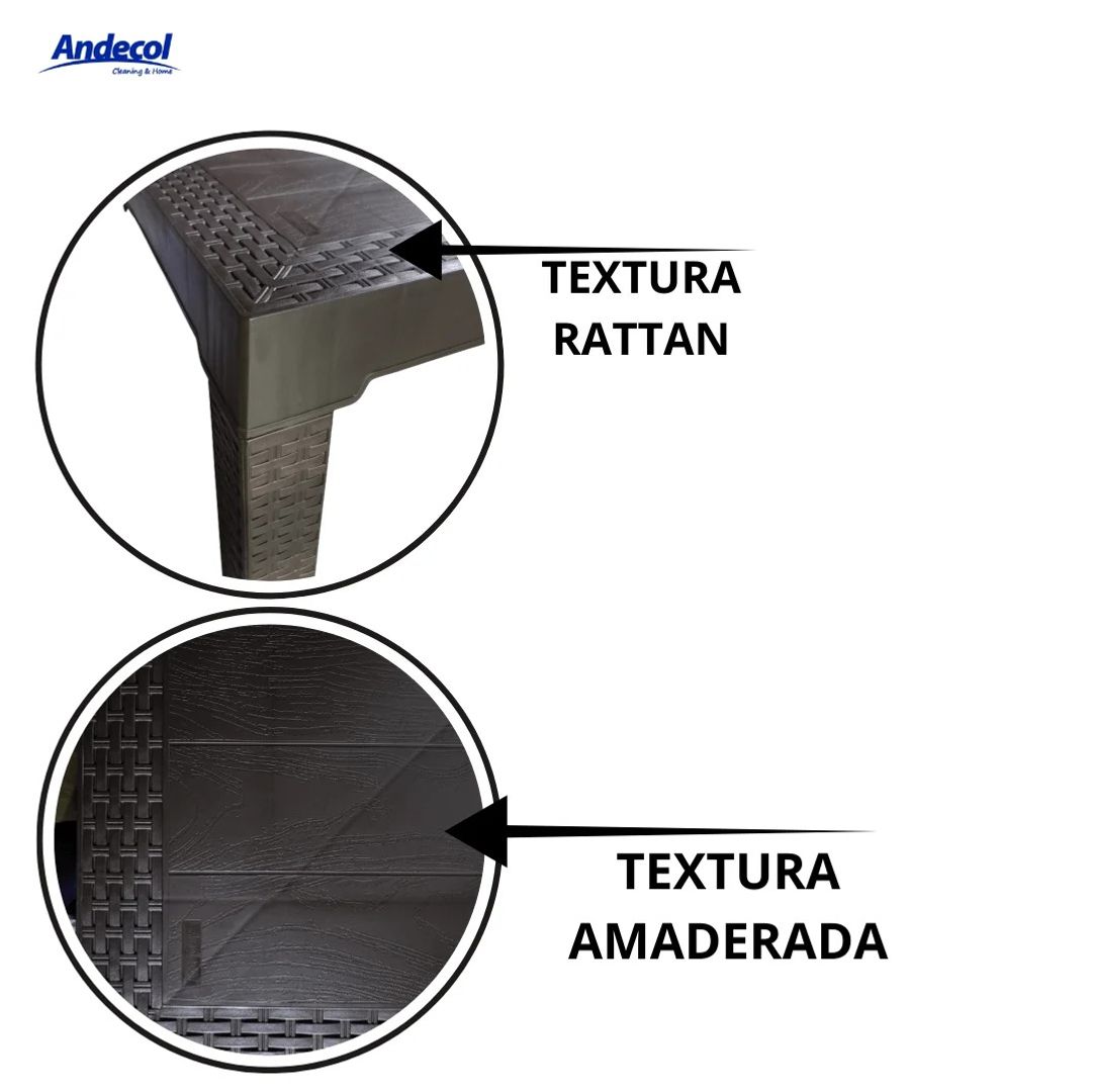 MESA ANDECOL RATTAN TAYRUNA MARRÓN