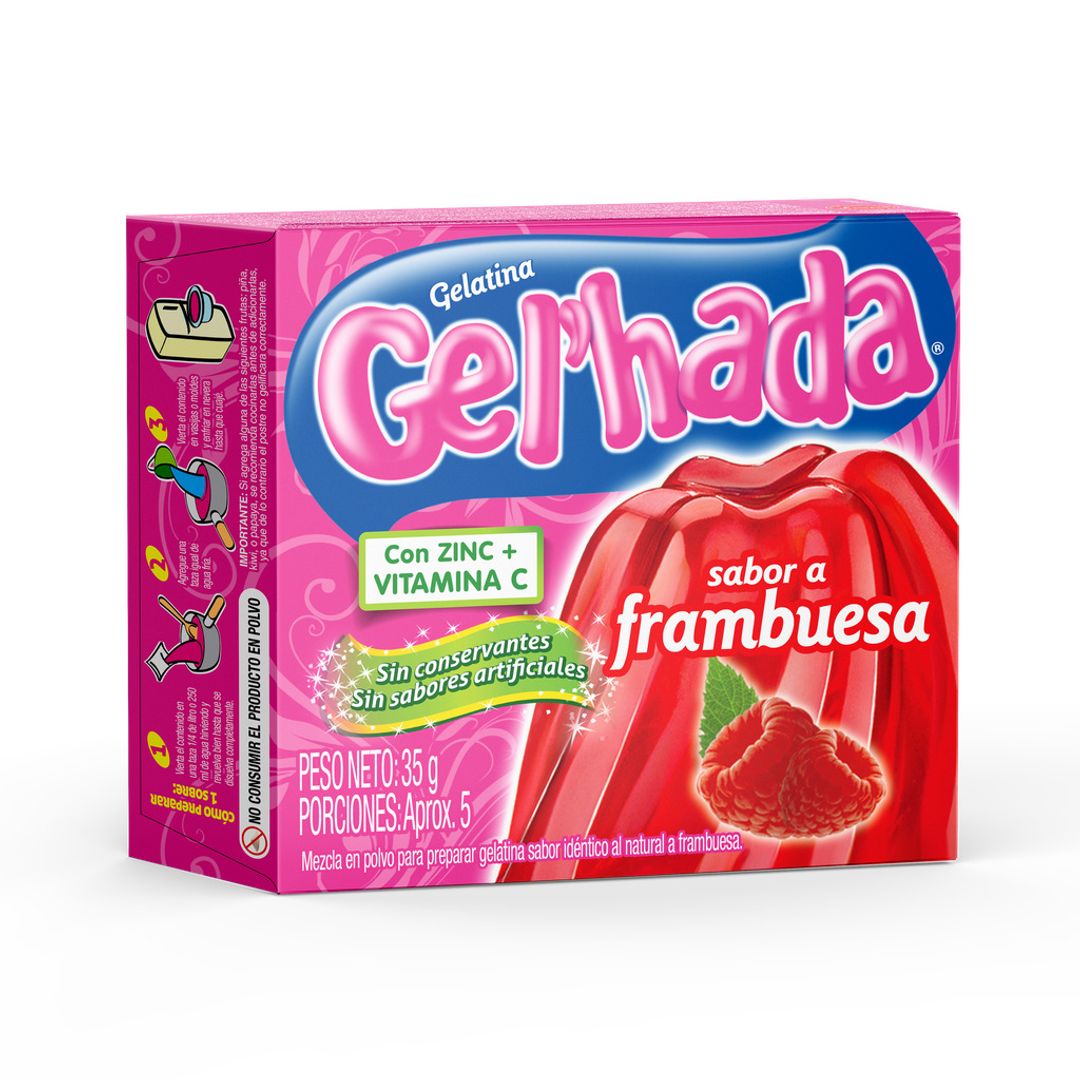 GELATINA GELÏHADA FRAMBUESA*35G