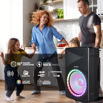 PARLANTE KALLEY 200W 15" LED BLUETOOTH	 - imagen 2