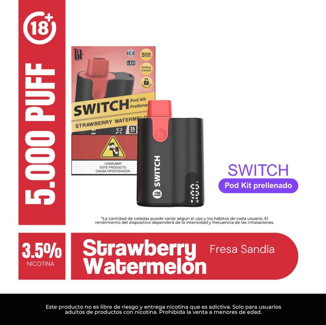 Lit Kit Switch 5.000 Puff 3% Nicotina Strawberry Watermelon