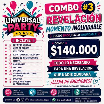 COMBO REVELACIÓN # 3 MOMENTO INOLVIDABLE - imagen 1