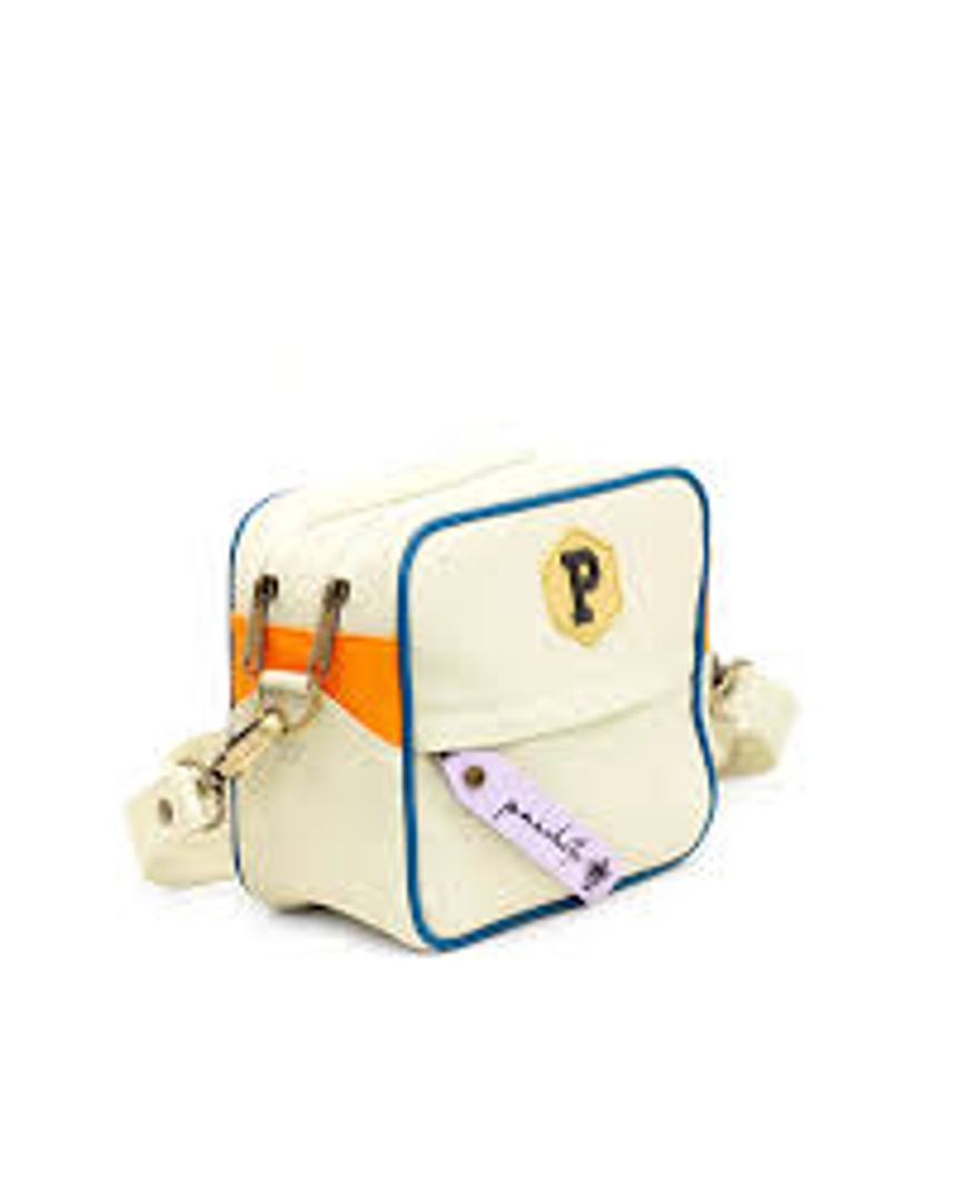 BANDOLERA PANAL BEIGE X MANDARINA