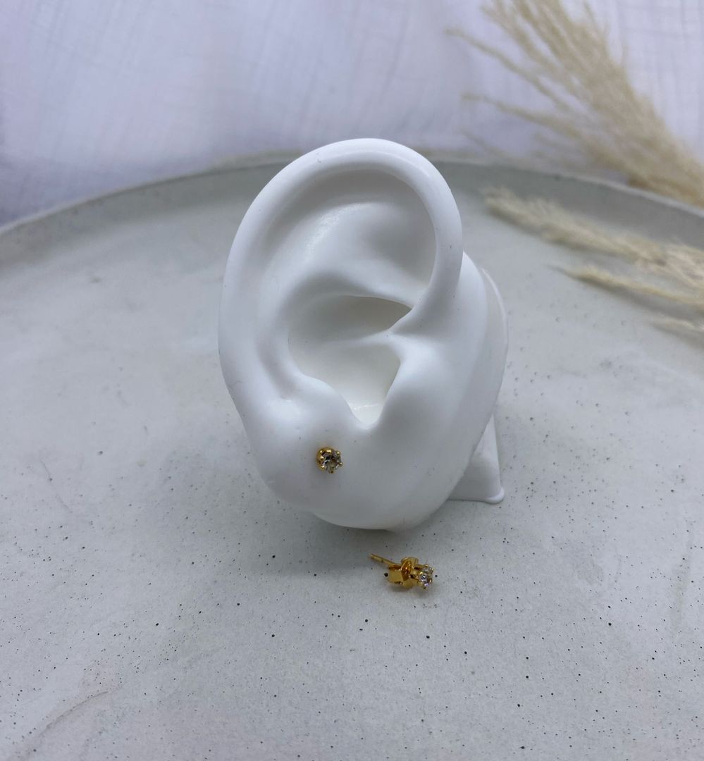 Topo chispa pequeño, oro laminado 
