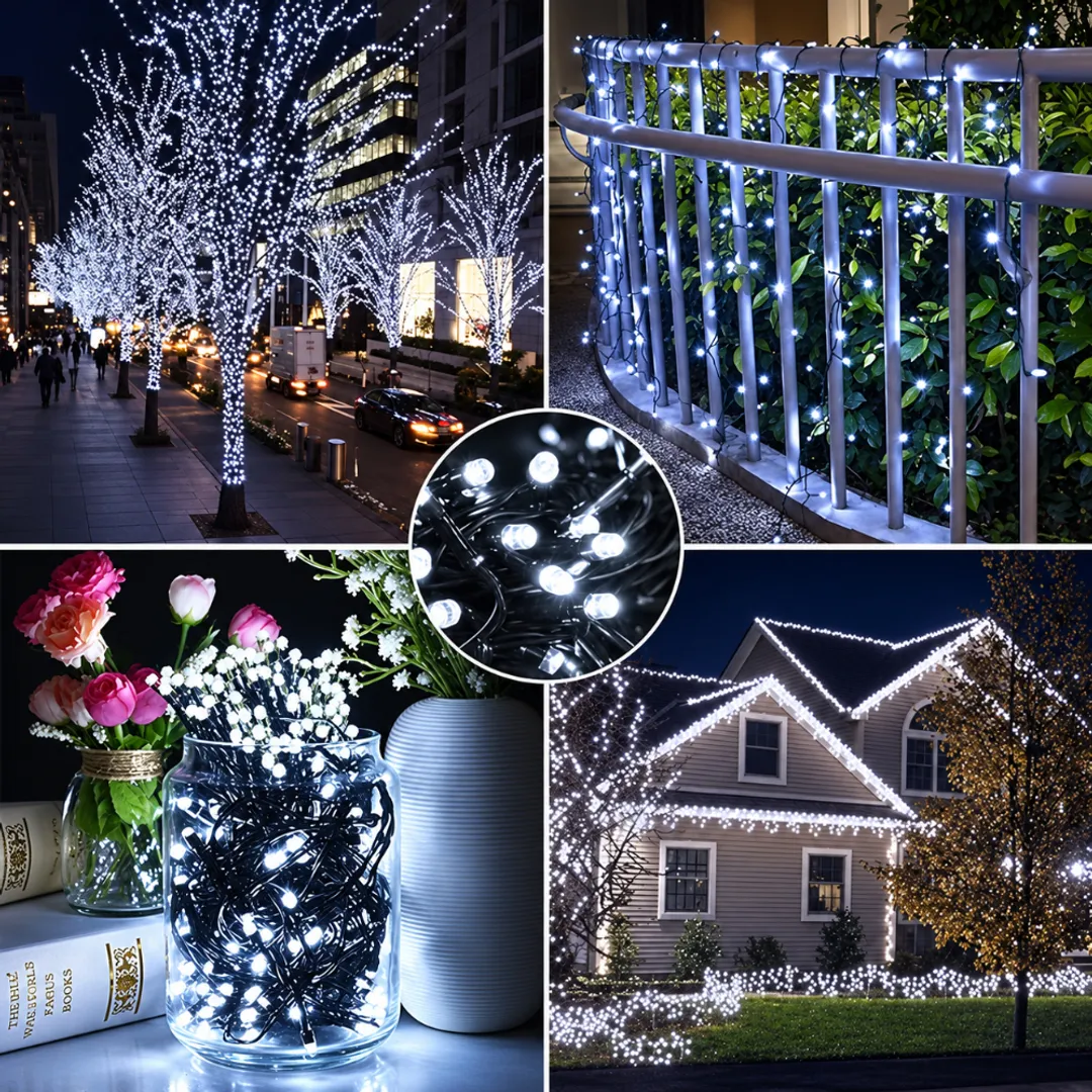 TIRA LUCES LED NAVIDEÑAS BLANCAS X270L 12M