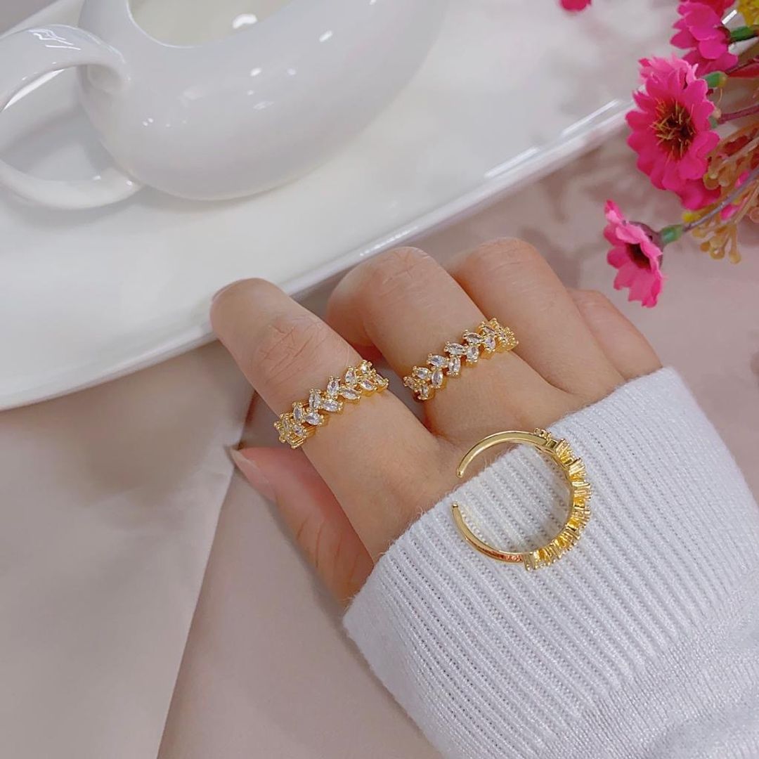 Anillo ajustable rodio