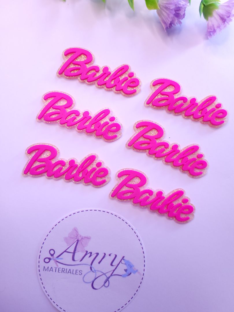 Barbie 5x2cm Brillo y fucsia 