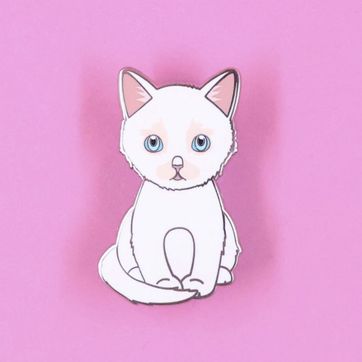 PIN GATO BLANCO - imagen 1