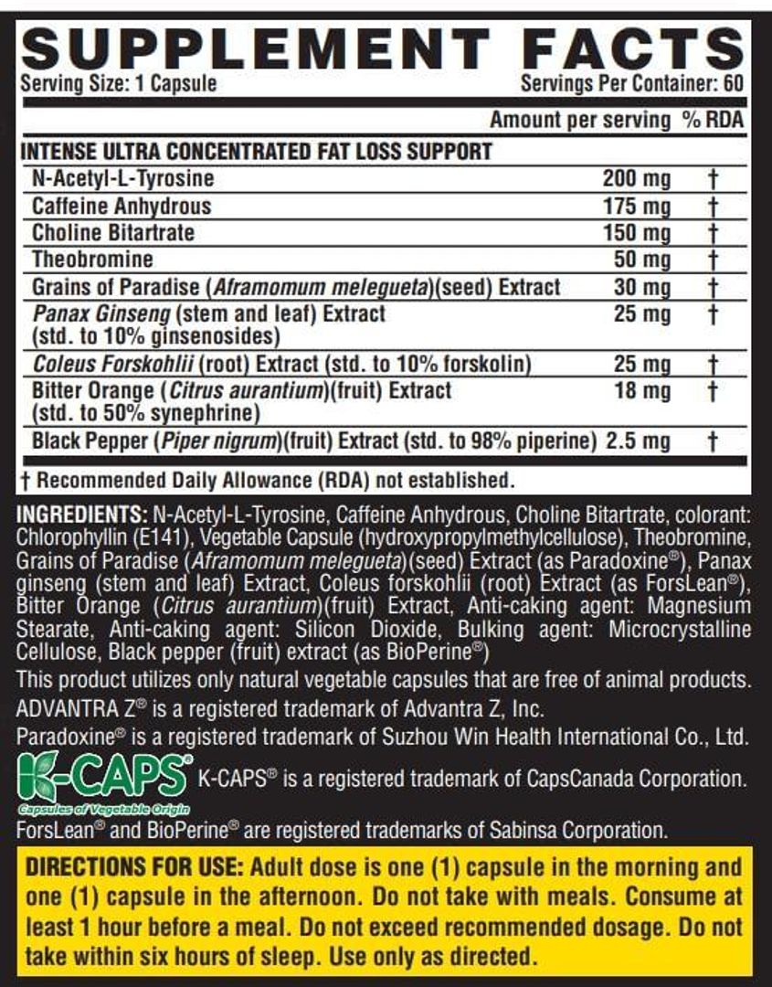 Lipo 6 black intense