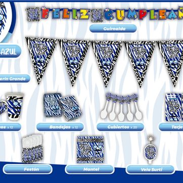 Imagen del producto DECORACIÓN CEBRA AZUL