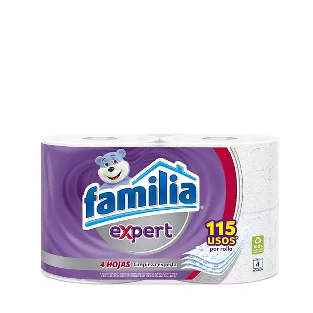 PAPEL HIGIÉNICO FAMILIA EXPERT X 4 ROLLOS