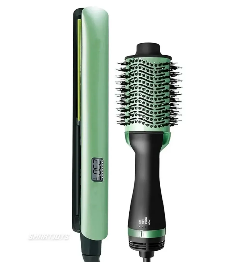 SET COMBO PLANCHA CEPILLO Y SECADOR AGUACATE PRONOVA PRO-2523