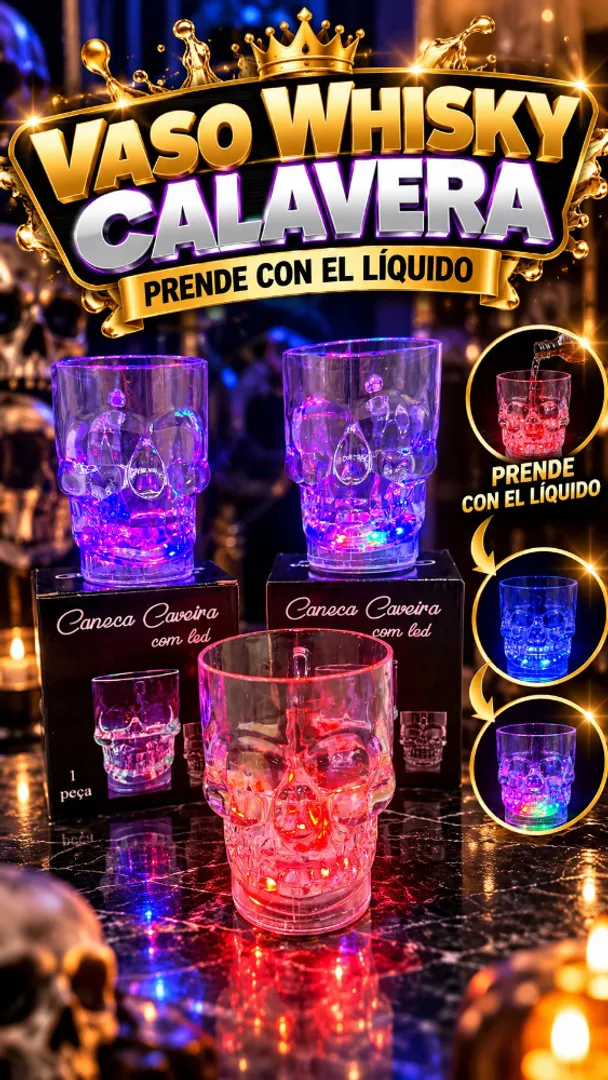 VASO CALAVERA DE LUZ 