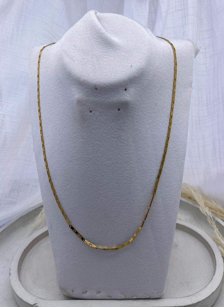 Cadena, dorada, acero 
