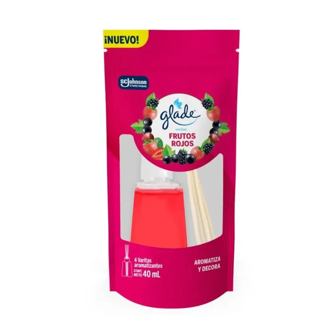 AMBIENTADOR VARITAS GLADE FRUTOS ROJOS*60ML