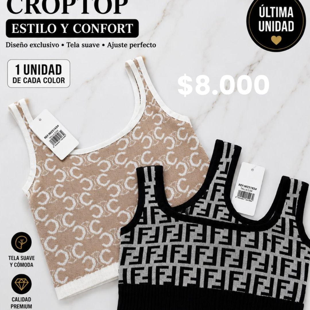 Crop top tejido