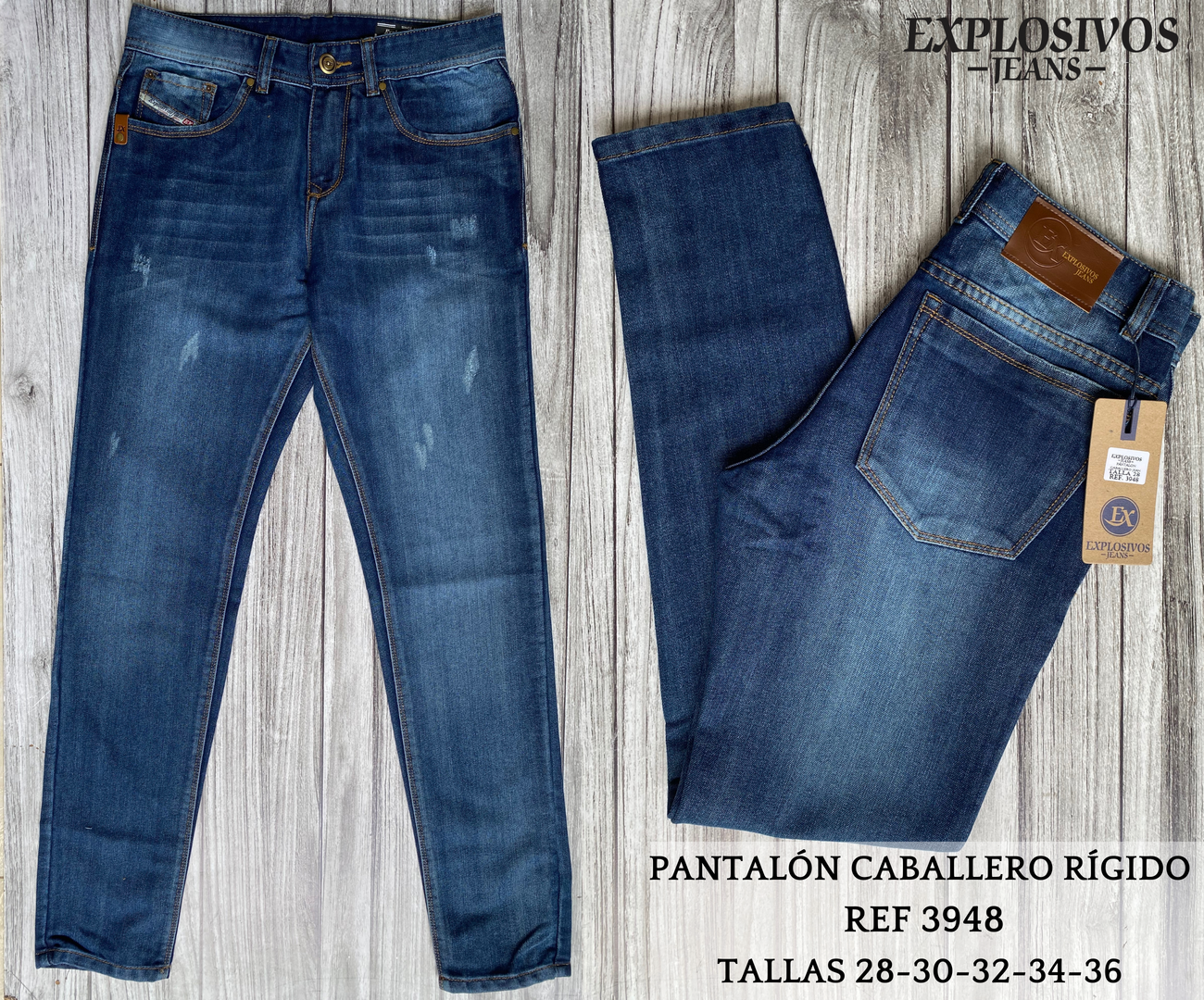PANTALON CABALLERO JEAN RIGIDO
