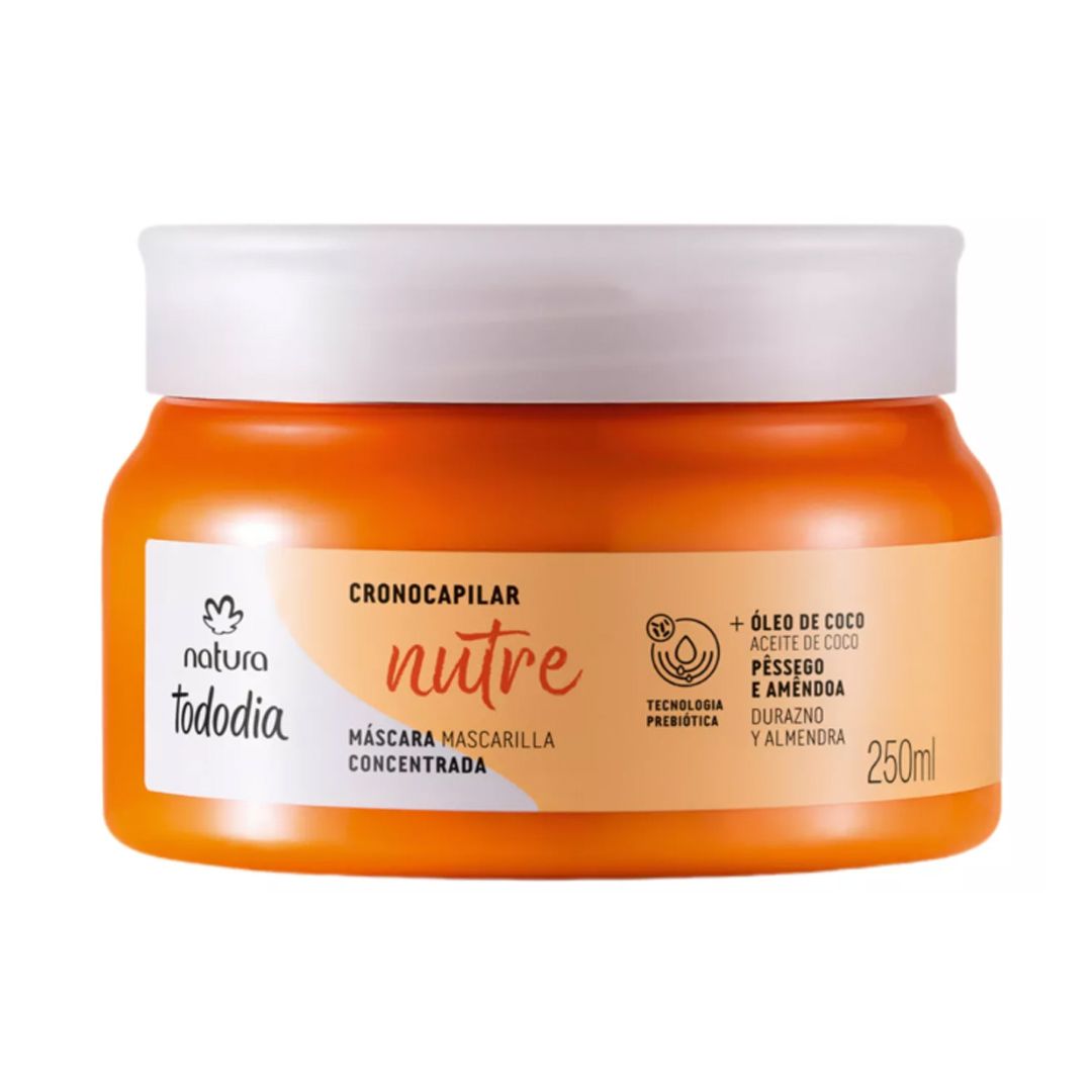 MÁSCARA CONCENTRADA NUTRITIVA DURAZNO Y ALMENDRAS TODODIA NATURA 250 ML