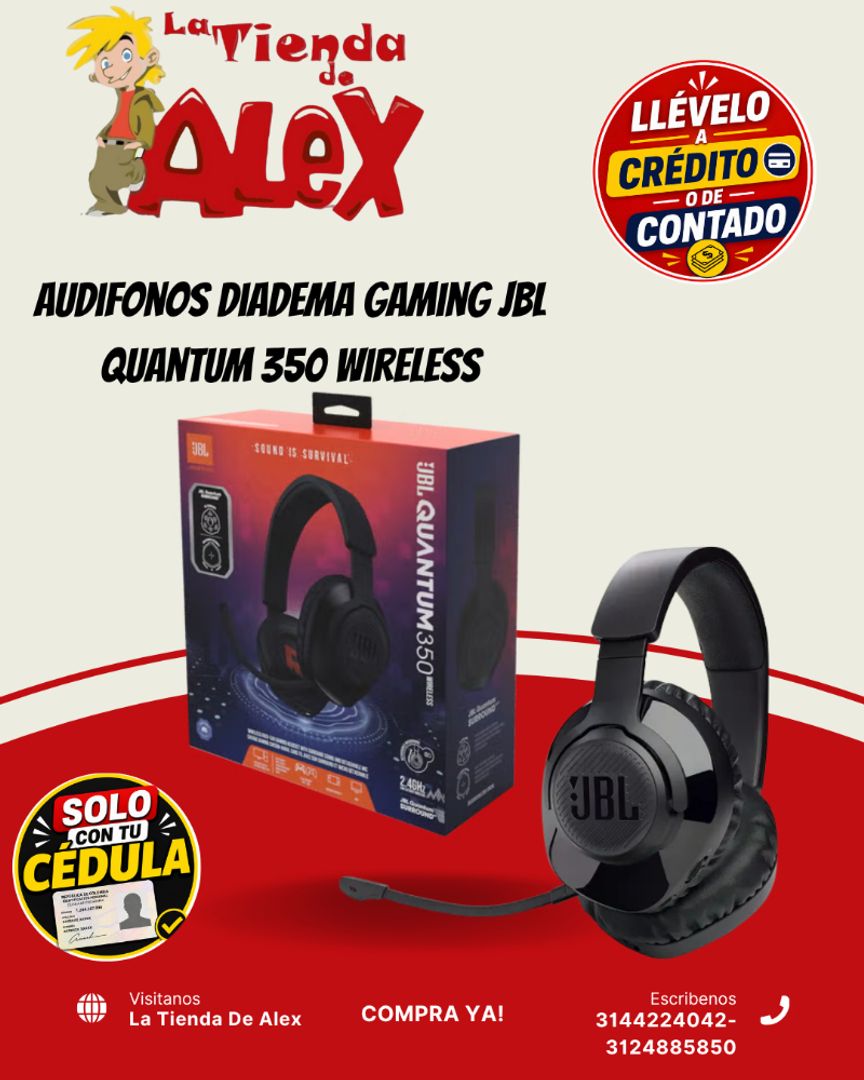 Audifonos Diadema Gaming JBL Quantum 350 Wireless