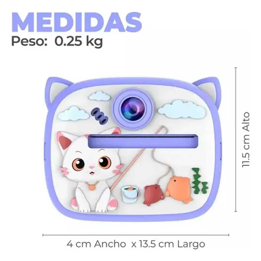 CAMARA DIGITAL INSTANTANEA MINI IMPRESORA TERMICA INFANTIL