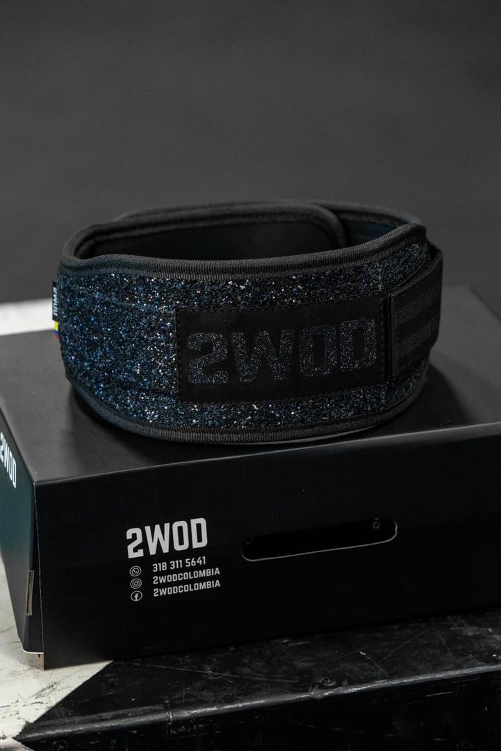 CINTURÓN  GLITTER HEAVY NEGRO 