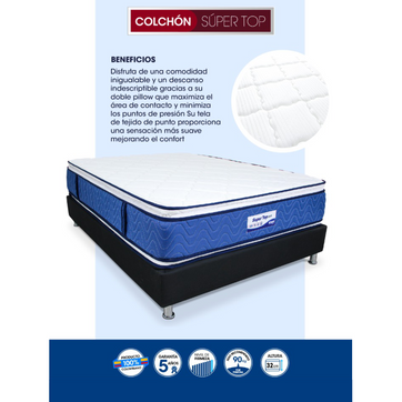 COL CARIBEAN SUPER TOP 160X190X32 - imagen 1