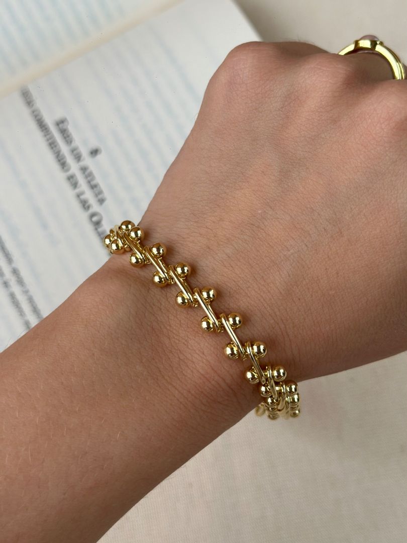 Pulsera balines cruzados 