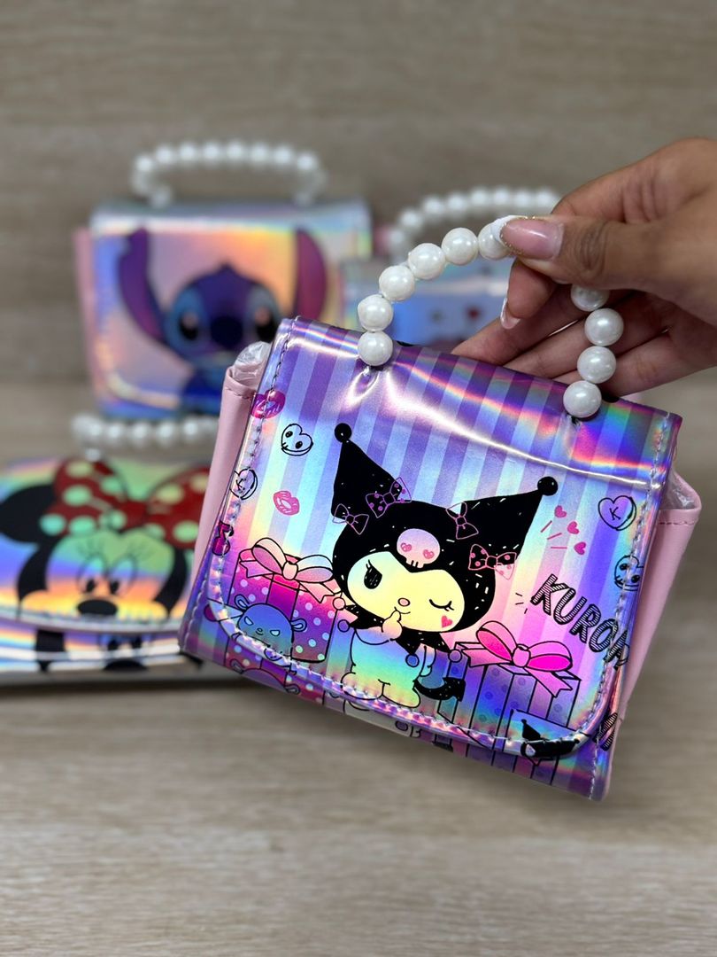 1688 BOLSO KUROMI,STITCH,CAPIBARA,MINNIE